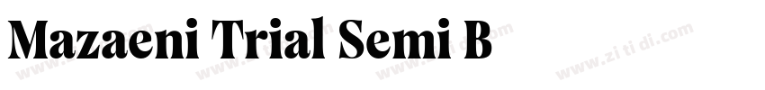 Mazaeni Trial Semi B字体转换